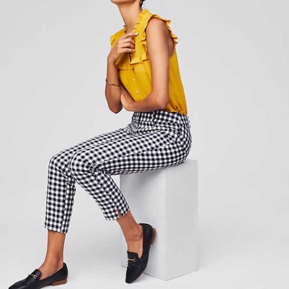 LOFT Pants - 🌵NWOT Loft Marisa Crop gingham ankle pants